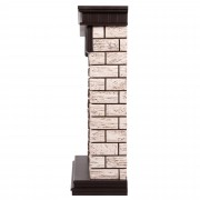 Портал Firelight Bricks Wood Classic камень коричневый, шпон темный дуб
