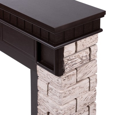 Портал Firelight Bricks Wood Classic камень коричневый, шпон темный дуб Портал Firelight Bricks Wood Classic камень коричневый, шпон темный дуб