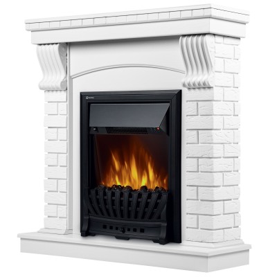 Портал Firelight Jersey Classic камень белый, белый дуб Портал Firelight Jersey Classic камень белый, белый дуб