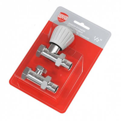 Набор ручной регулировки радиатора, прямой 1/2" Набор ручной регулировки радиатора, прямой 1/2"