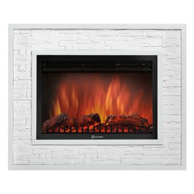 Каминокомплект:ОчагElectrolux EFP/P-3020LS с порталом Loft 30 камень белый, белая эмаль Каминокомплект:ОчагElectrolux EFP/P-3020LS с порталом Loft 30 камень белый, белая эмаль