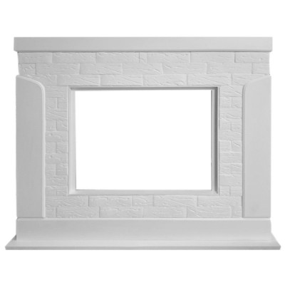 Портал Firelight Prestigio 25 камень белый, шпон белый дуб Портал Firelight Prestigio 25 камень белый, шпон белый дуб