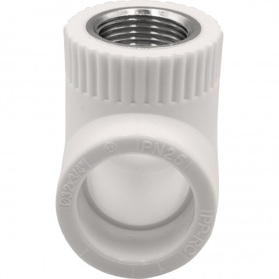 Тройник THERMOLIGHT комбинированный PP-R ВР 32х1х32 белый (10/60) Тройник THERMOLIGHT комбинированный PP-R ВР 32х1х32 белый (10/60)