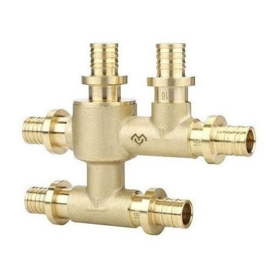 Узел VARMEGA Slide-fit распределительный, 20×16×20, аксиальный, латунь, VM53513 Узел VARMEGA Slide-fit распределительный, 20×16×20, аксиальный, латунь, VM53513