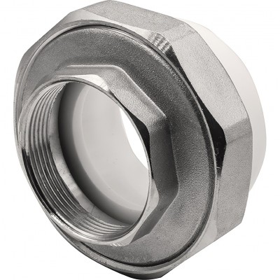 Муфта THERMOLIGHT комбинированная разъемная PP-R ВР 63х2quot; белый (2/20) Муфта THERMOLIGHT комбинированная разъемная PP-R ВР 63х2quot; белый (2/20)