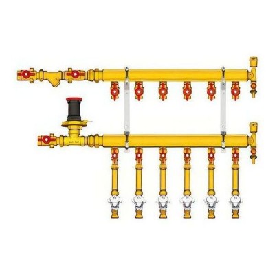 Узел коллекторный Giacomini отопления этажный, подключение тип B3 (D2) 3/4quot; x 1/2quot; / 4, GE553Y344 Узел коллекторный Giacomini отопления этажный, подключение тип B3 (D2) 3/4quot; x 1/2quot; / 4, GE553Y344