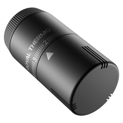 Термоголовка жидкостная Royal Thermo Design М30х1,5 (черный) Термоголовка жидкостная Royal Thermo Design М30х1,5 (черный)