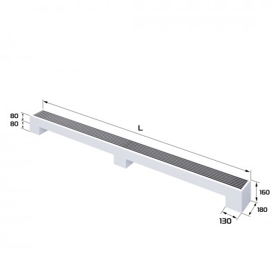 Конвектор напольный Royal Thermo STEP-80/180/2600-1-N-WT-LG-NA Конвектор напольный Royal Thermo STEP-80/180/2600-1-N-WT-LG-NA