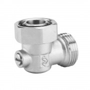 Узел нижнего подключения VARMEGA 3/4quot;EKх3/4quot;EK НР-ВР угловой, одинарный,для двухтруб. систем VM14201