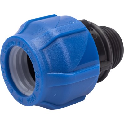 Муфта компрессионная соединительная c наружной резьбой 25х3/4quot; (Valfex) (160/40) Муфта компрессионная соединительная c наружной резьбой 25х3/4quot; (Valfex) (160/40)