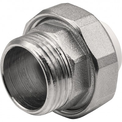Муфта THERMOLIGHT комбинированная разъемная PP-R НР 20х1quot; белый (10/160) Муфта THERMOLIGHT комбинированная разъемная PP-R НР 20х1quot; белый (10/160)