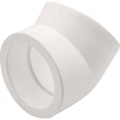 Угольник THERMOLIGHT 45гр. PP-R 63 белый (6/24) Угольник THERMOLIGHT 45гр. PP-R 63 белый (6/24)