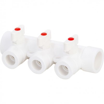 Коллектор Lammin с шаровыми кранами PPR 40 х 3 20/1 Коллектор Lammin с шаровыми кранами PPR 40 х 3 20/1