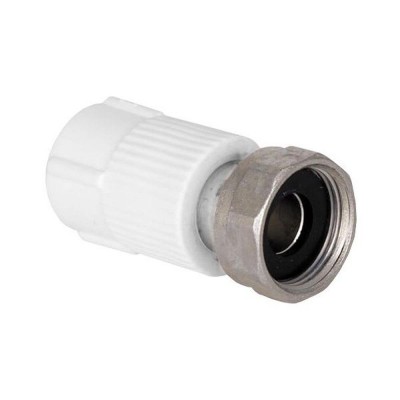 Муфта TEBO сер. PP-R с накидной гайкой 20x1/2quot; (мет.штуцер) (40/240), арт. 031021001 Муфта TEBO сер. PP-R с накидной гайкой 20x1/2quot; (мет.штуцер) (40/240), арт. 031021001