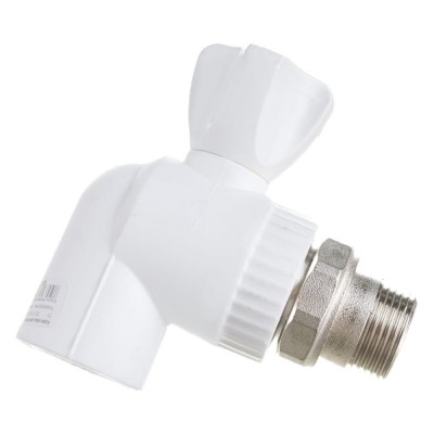 Кран Lammin шаровый PPR радиат. угл. 25 х 3/4quot; PREMIUM 30/10 белый Кран Lammin шаровый PPR радиат. угл. 25 х 3/4quot; PREMIUM 30/10 белый