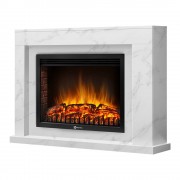 Каминокомплект:ОчагElectrolux EFP/P-2520LS с порталом Simple 25 белый мрамор