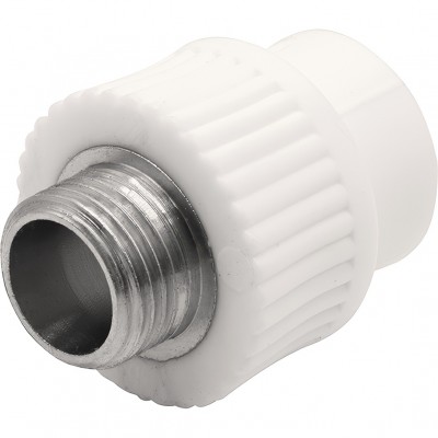 Муфта THERMOLIGHT комбинированная PP-R НР 20х1/2quot; белый (25/225) Муфта THERMOLIGHT комбинированная PP-R НР 20х1/2quot; белый (25/225)