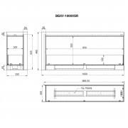 Биокамин Firelight BFP-P1000RC right corner