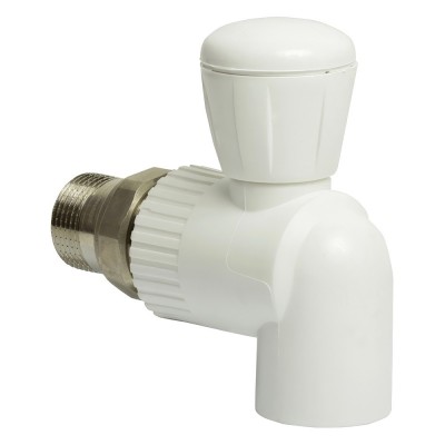 Кран шаровой THERMOLIGHT американка PP-R угловой 25х3/4quot; белый Кран шаровой THERMOLIGHT американка PP-R угловой 25х3/4quot; белый