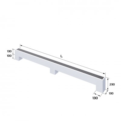 Конвектор напольный Royal Thermo STEP-130/130/2500-2-N-WT-LG-NA Конвектор напольный Royal Thermo STEP-130/130/2500-2-N-WT-LG-NA