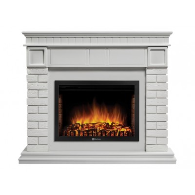 Портал Firelight Bricks 25 камень белый, белая эмаль Портал Firelight Bricks 25 камень белый, белая эмаль