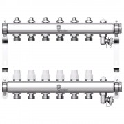 Коллектор Wester нерж. 1quot;-3/4 в сборе на 6 выходов, 2 заглушками, W903.6