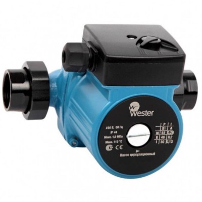 Насос Wester WCP 25-40G 130 мм (с гайками) Насос Wester WCP 25-40G 130 мм (с гайками)