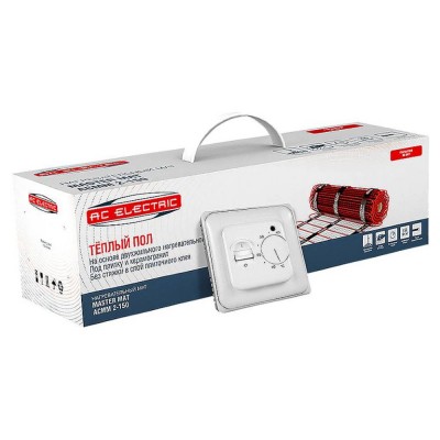 Мат нагревательный AC ELECTRIC ACМM 2-150-1,5 (комплект теплого пола с терморегулятором) Мат нагревательный AC ELECTRIC ACМM 2-150-1,5 (комплект теплого пола с терморегулятором)