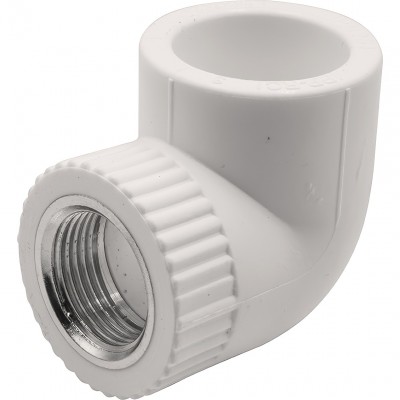 Угольник THERMOLIGHT комбинированный PP-R ВР 32х3/4quot; белый (15/90) Угольник THERMOLIGHT комбинированный PP-R ВР 32х3/4quot; белый (15/90)