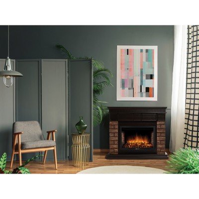 Портал Firelight Bricks Wood 25 камень коричневый, шпон темный дуб Портал Firelight Bricks Wood 25 камень коричневый, шпон темный дуб