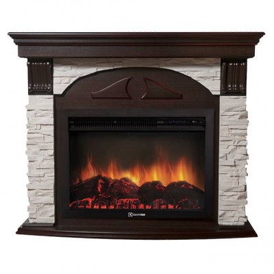 Портал Firelight Torre 25U (угловой) камень белый, шпон темный дуб Портал Firelight Torre 25U (угловой) камень белый, шпон темный дуб