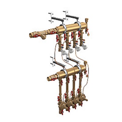 Узел коллекторный Giacomini отопления этажный с индивид. баланс. 1 1/4quot; x 3/4quot; /5 зон, GE550Y175 Узел коллекторный Giacomini отопления этажный с индивид. баланс. 1 1/4quot; x 3/4quot; /5 зон, GE550Y175
