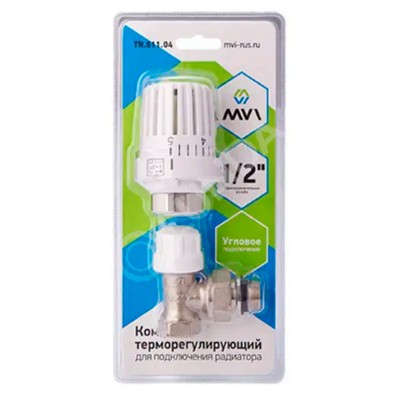 Термоголовка и клапан термостатический MVI 1/2quot; (угловой 2 в 1) Термоголовка и клапан термостатический MVI 1/2quot; (угловой 2 в 1)