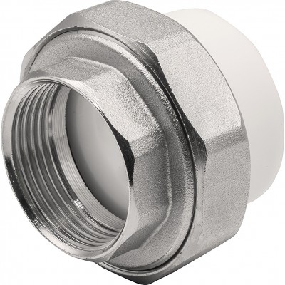 Муфта THERMOLIGHT комбинированная разъемная PP-R ВР 40х1 1/4quot; белый (5/60) Муфта THERMOLIGHT комбинированная разъемная PP-R ВР 40х1 1/4quot; белый (5/60)