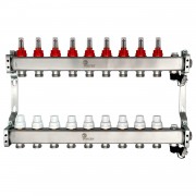 Коллектор Wester нерж. 1quot;-3/4 в сборе с расходомерами на 9 выходов, MUFS9134