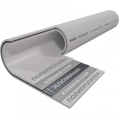 Труба TEBO SDR6 (PN20) 32x5,4 армированная в центре перфор. алюмин. сер. PP-R метр (4/40) Труба TEBO SDR6 (PN20) 32x5,4 армированная в центре перфор. алюмин. сер. PP-R метр (4/40)