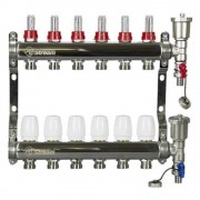 Группа коллект. ALTSTREAM с расходомерами, дренаж. краном и воздухоотвод., нерж. сталь 1quot;х12х3/4quot;