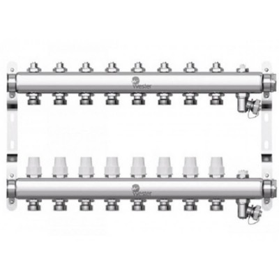 Коллектор Wester нерж. 1quot;-3/4 в сборе на 8 выходов с 2 заглушками, W903.8 Коллектор Wester нерж. 1quot;-3/4 в сборе на 8 выходов с 2 заглушками, W903.8