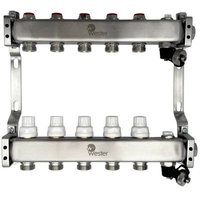 Коллектор Wester нерж. 1quot;-3/4 в сборе на 5 выходов, MUVS5134 Коллектор Wester нерж. 1quot;-3/4 в сборе на 5 выходов, MUVS5134