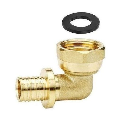 Угол VARMEGA Slide-fit 90 гр., ВР, 20x3/4quot;, с накидн. гайкой, аксиальный, латунь, VM51914 Угол VARMEGA Slide-fit 90 гр., ВР, 20x3/4quot;, с накидн. гайкой, аксиальный, латунь, VM51914