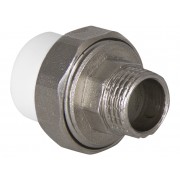 Муфта TEBO бел. PP-R комбин. разъемная (Американка) 20х3/4quot; НР O-ring (20/200), арт. 015022103