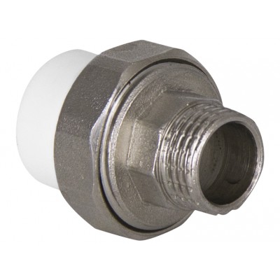 Муфта TEBO бел. PP-R комбин. разъемная (Американка) 20х3/4quot; НР O-ring (20/200), арт. 015022103 Муфта TEBO бел. PP-R комбин. разъемная (Американка) 20х3/4quot; НР O-ring (20/200), арт. 015022103