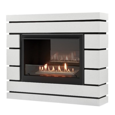 Каминокомплект: Биокамин Firelight BFP/P-2520, портал Moderno 25 шпон белый дуб Каминокомплект: Биокамин Firelight BFP/P-2520, портал Moderno 25 шпон белый дуб