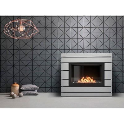 Каминокомплект: Биокамин Firelight BFP/P-2520, портал Moderno 25 шпон белый дуб Каминокомплект: Биокамин Firelight BFP/P-2520, портал Moderno 25 шпон белый дуб