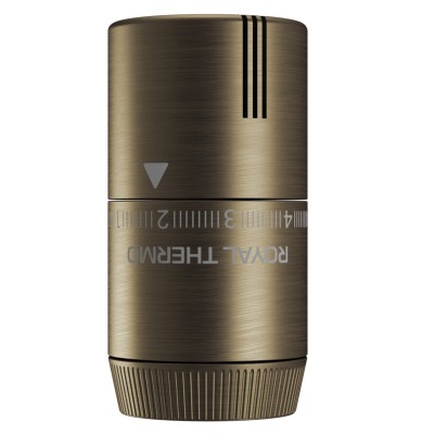 Термоголовка жидкостная Royal Thermo Design М30х1,5 (бронза) Термоголовка жидкостная Royal Thermo Design М30х1,5 (бронза)