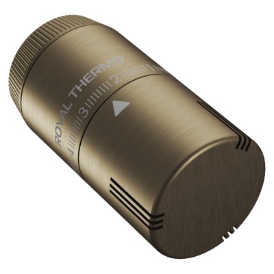 Термоголовка жидкостная Royal Thermo Design М30х1,5 (бронза) Термоголовка жидкостная Royal Thermo Design М30х1,5 (бронза)