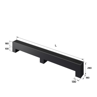 Конвектор напольный Royal Thermo STEP-180/180/2300-3-N-BL-LG-BL Конвектор напольный Royal Thermo STEP-180/180/2300-3-N-BL-LG-BL