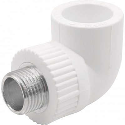 Угольник THERMOLIGHT комбинированный PP-R НР 25х1/2quot; белый (10/120) Угольник THERMOLIGHT комбинированный PP-R НР 25х1/2quot; белый (10/120)