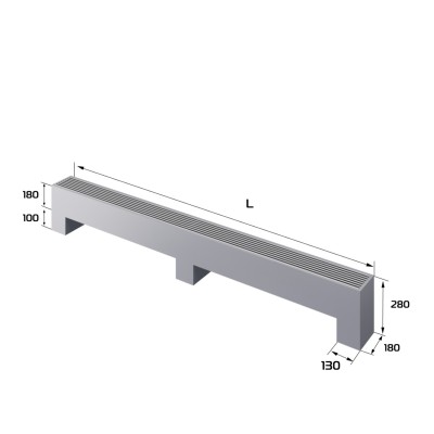 Конвектор напольный Royal Thermo STEP-180/180/2000-3-N-SS-LG-NA Конвектор напольный Royal Thermo STEP-180/180/2000-3-N-SS-LG-NA