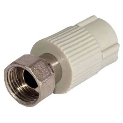 Муфта TEBO сер. PP-R с накидной гайкой 25x1quot; (мет.штуцер) (20/80), арт. 031021007 Муфта TEBO сер. PP-R с накидной гайкой 25x1quot; (мет.штуцер) (20/80), арт. 031021007